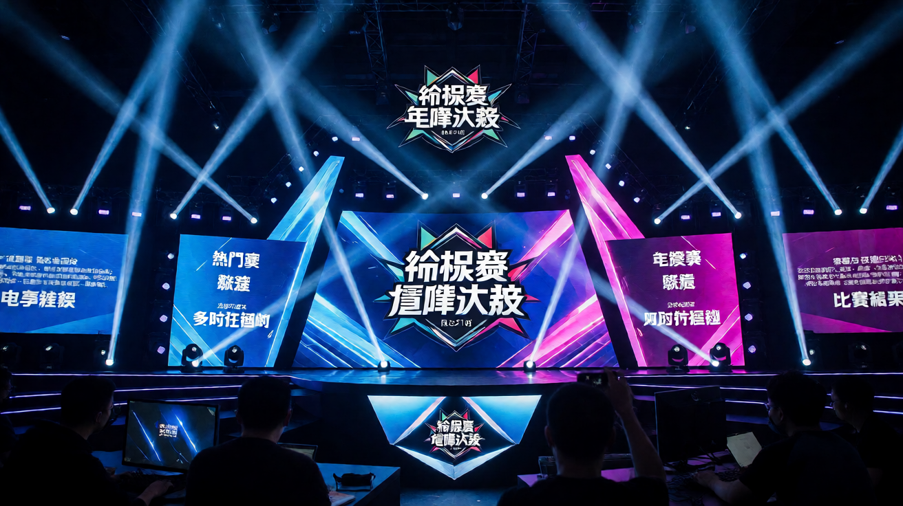 电竞锦标赛舞台灯光效果